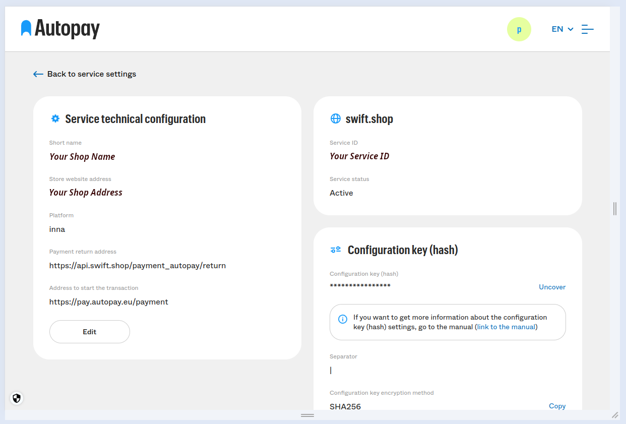 autopay settings